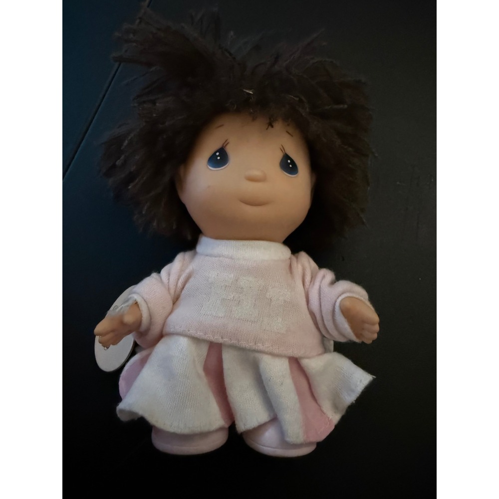 Vintage Precious Moments Hi Babies Cheerleader Doll Enesco Pink White 1980s